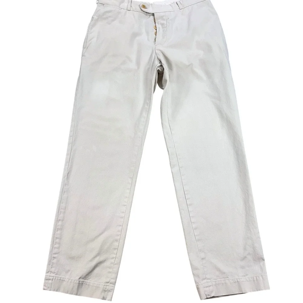 Polo Ralph Lauren Pants Mens 34x30 Beige Cotton Chino Casual Adjustable Waist